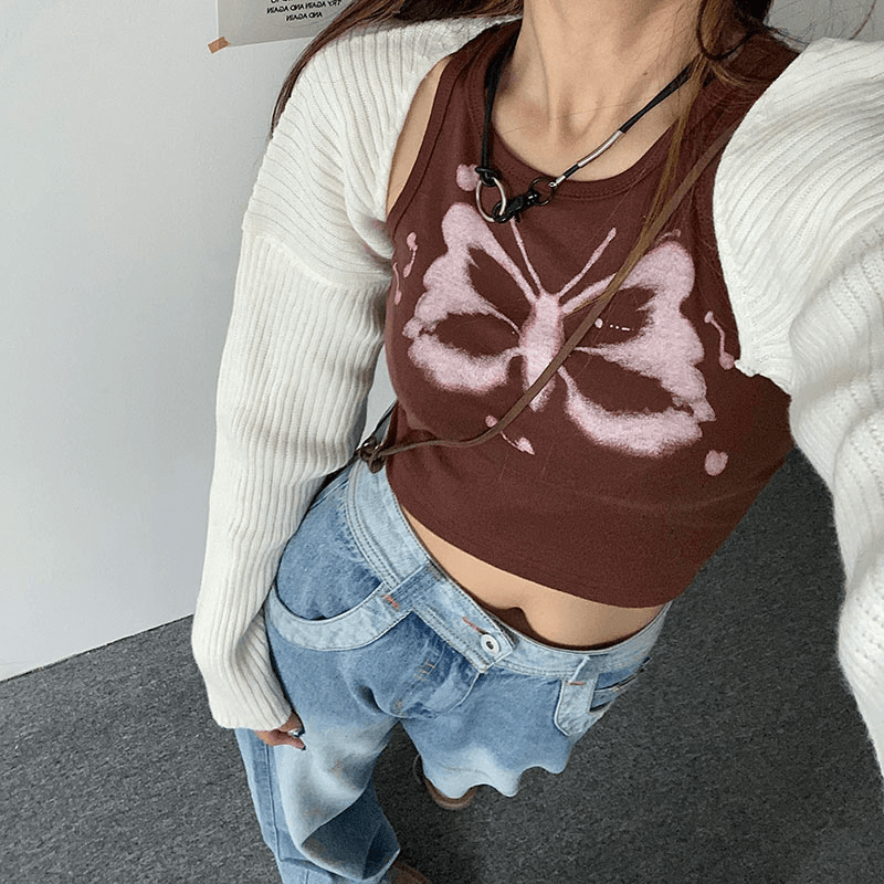 Crop Top Papillon