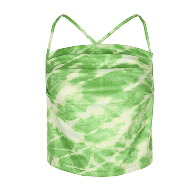 Crop Top Décolleté Vert