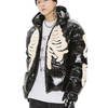 Jaqueta de inverno esqueleto Y2K