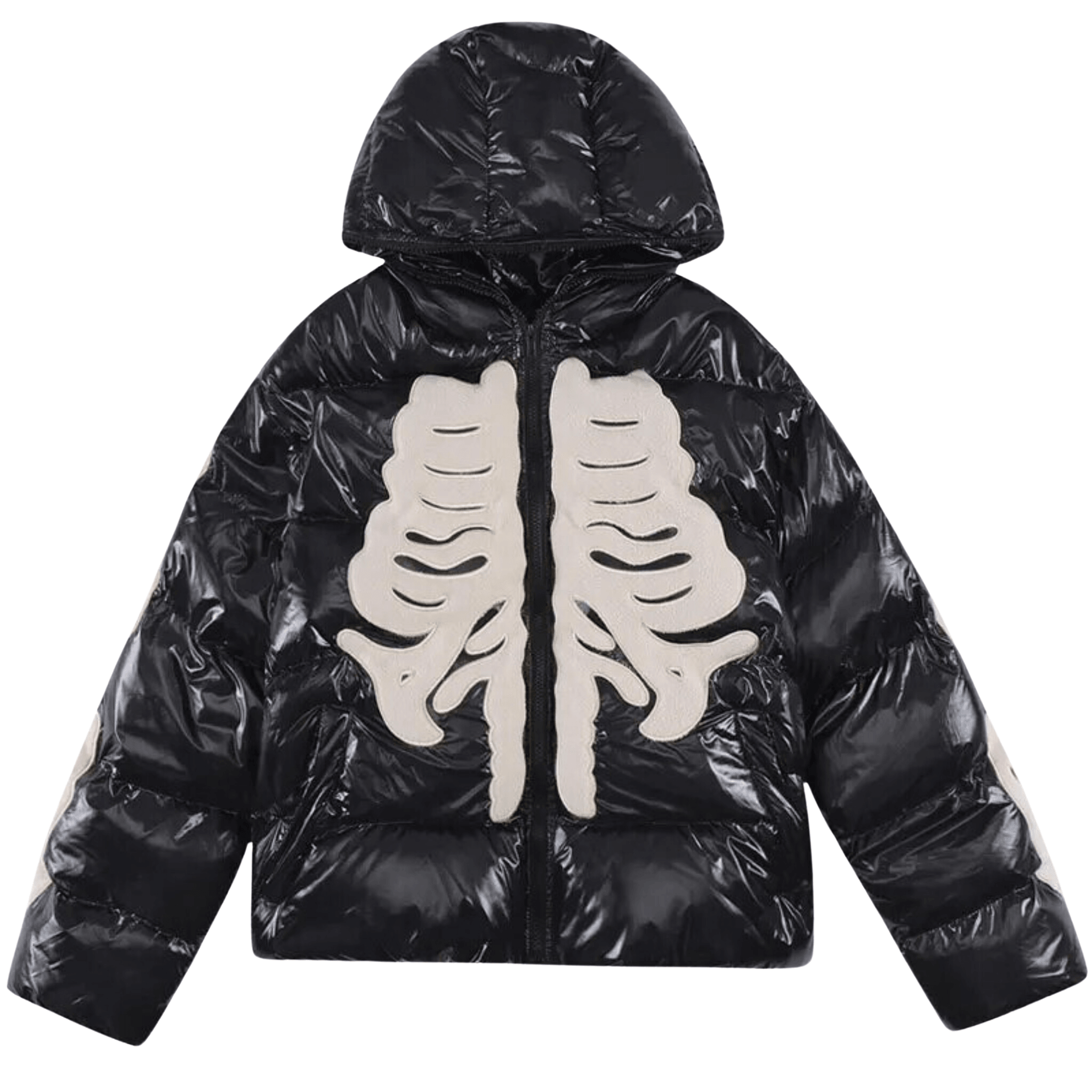 Chaqueta de plumón de invierno Y2K Skeleton