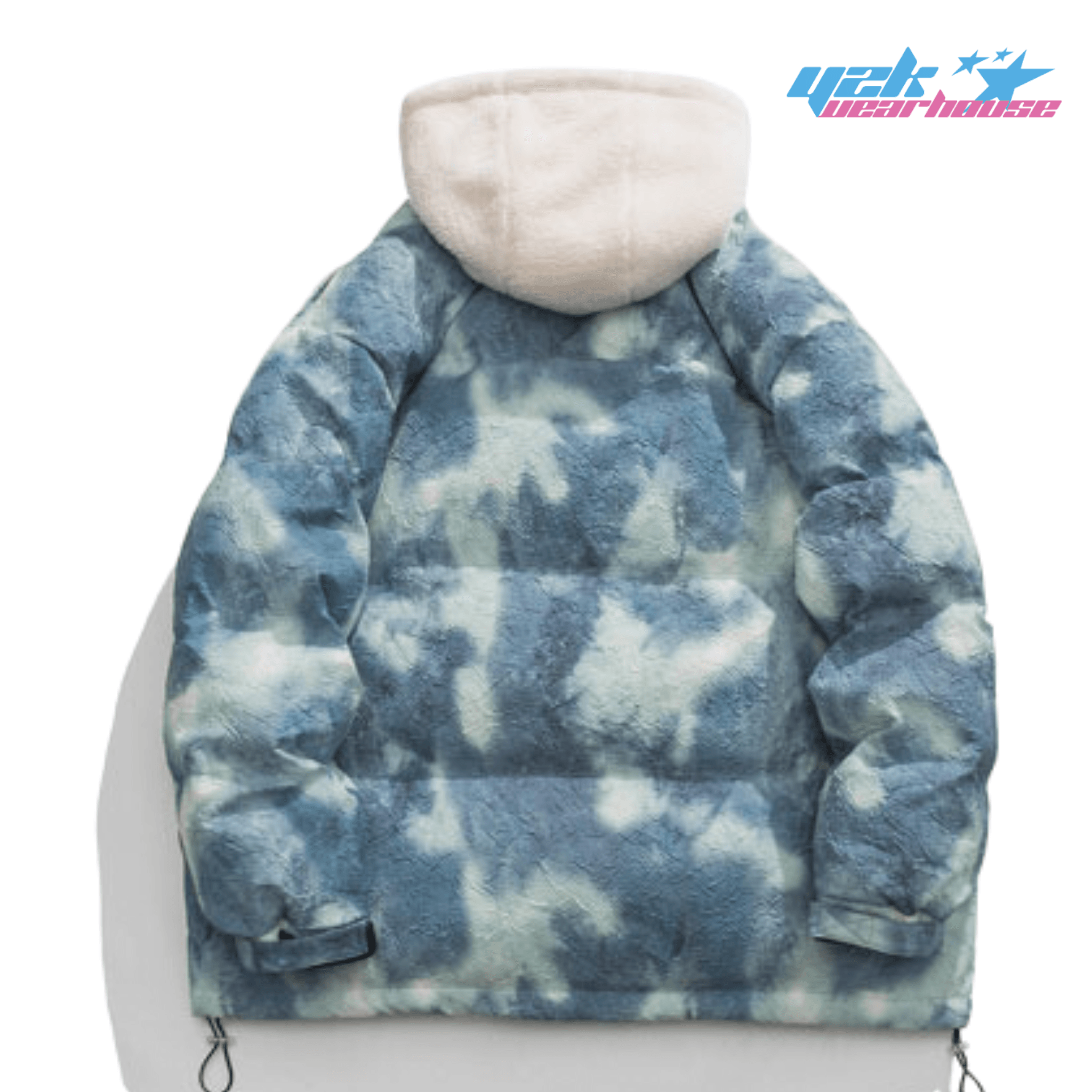 Integrierte Y2K-Fleece-Daunenjacke