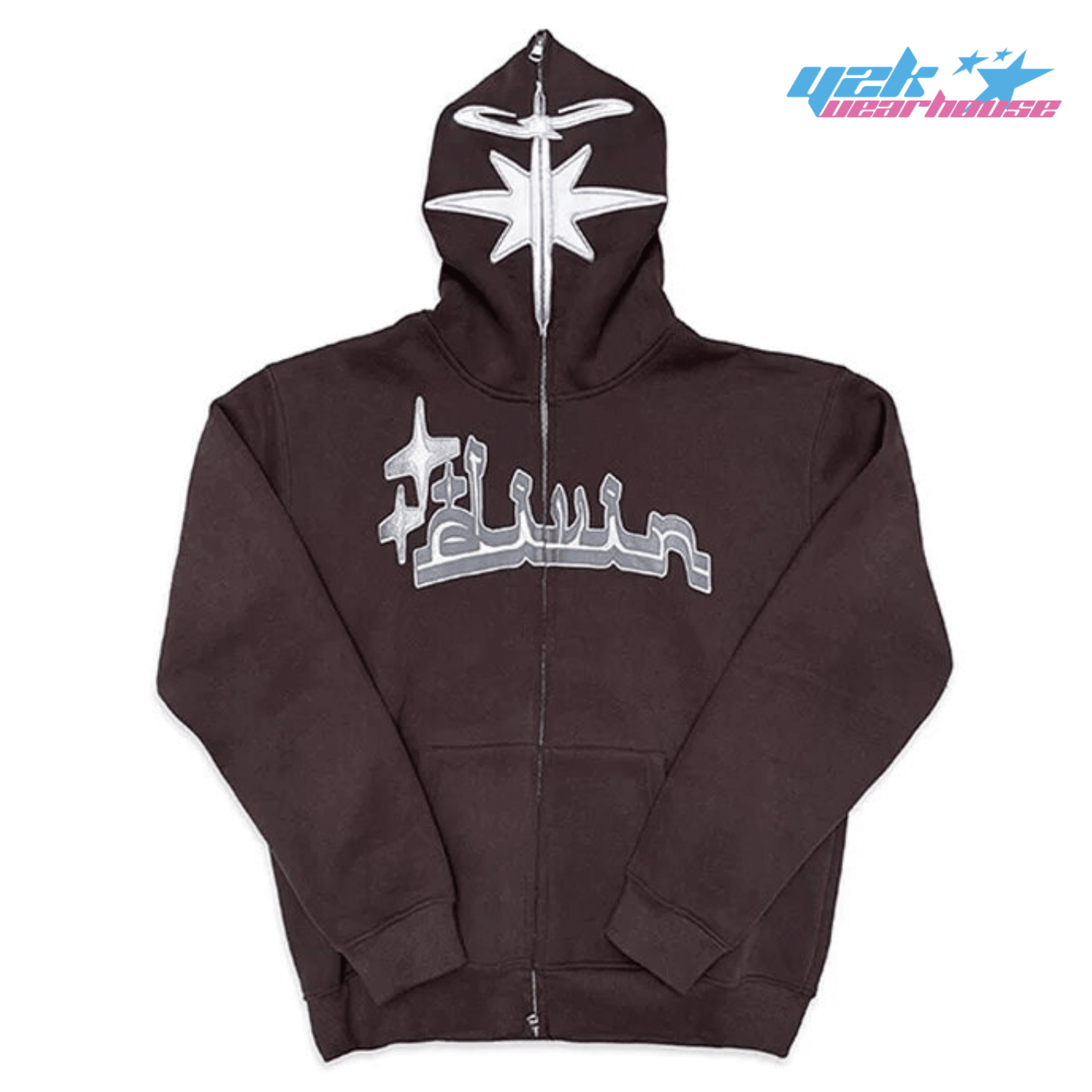 Full Zip Estrela Marrom Y2K