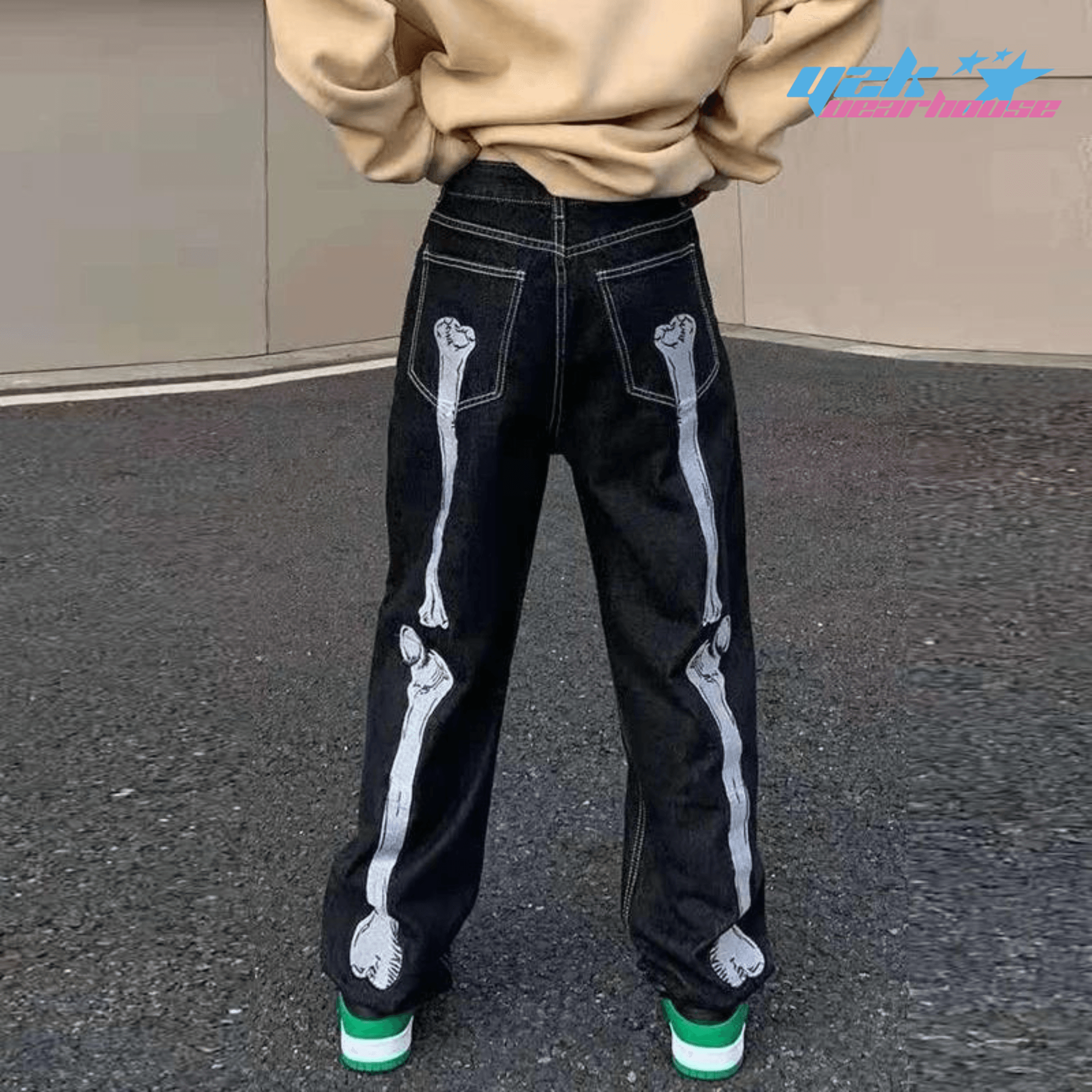 Y2K Skeleton Jeans