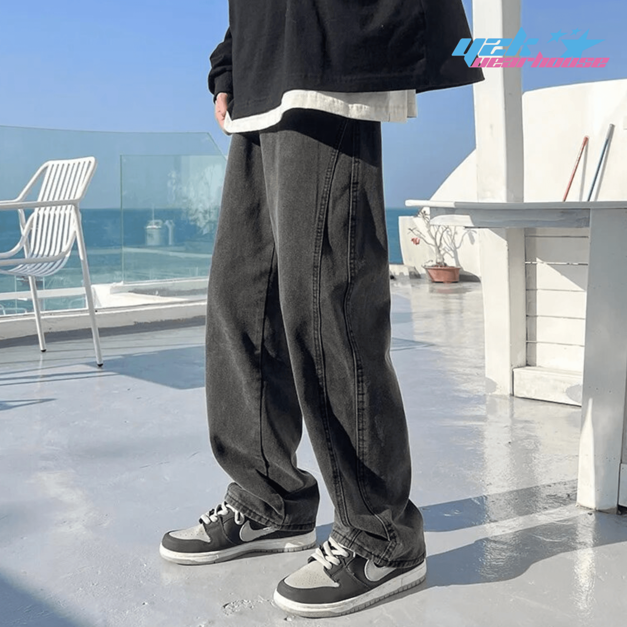 Black Straight Trousers