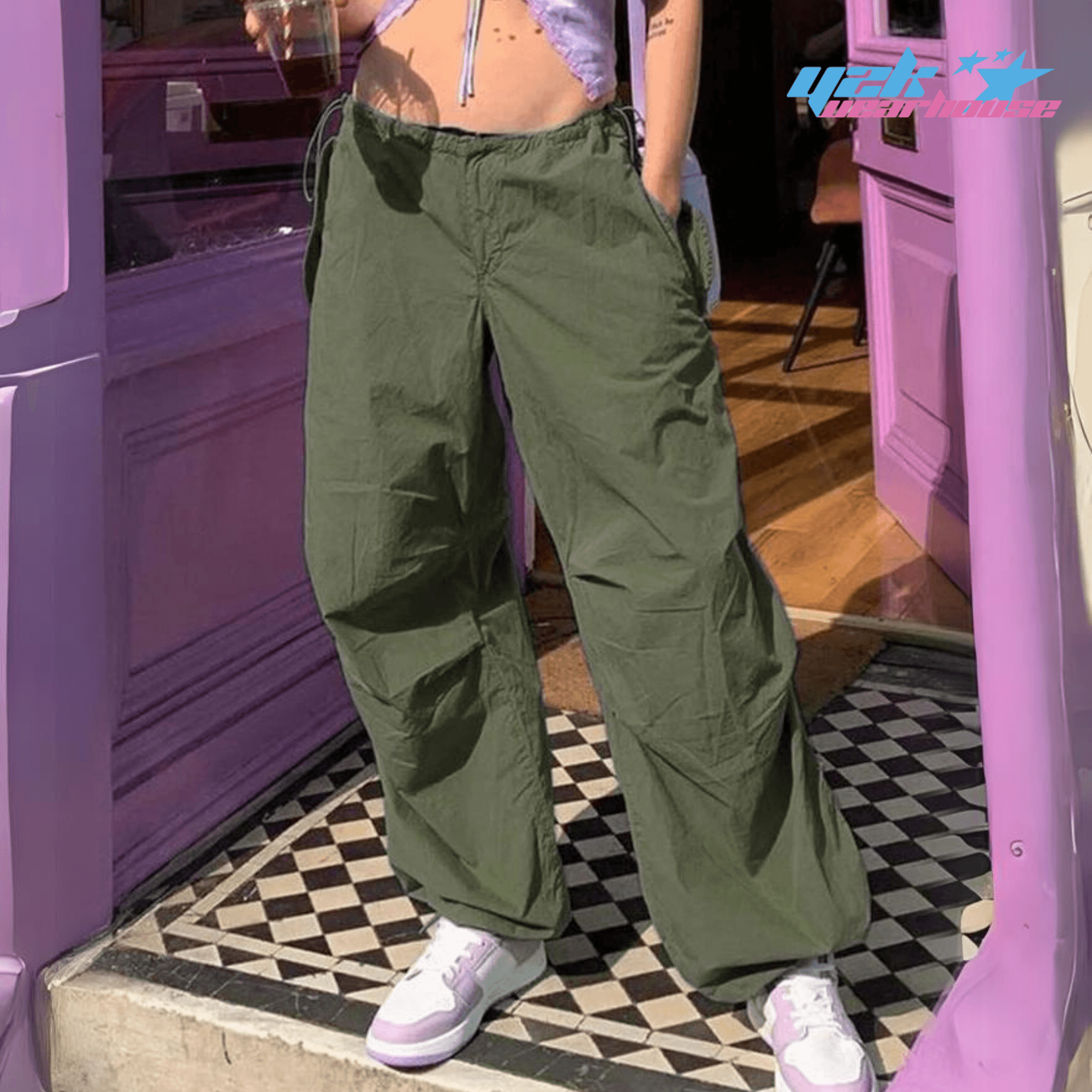 Y2K Parachute Pants