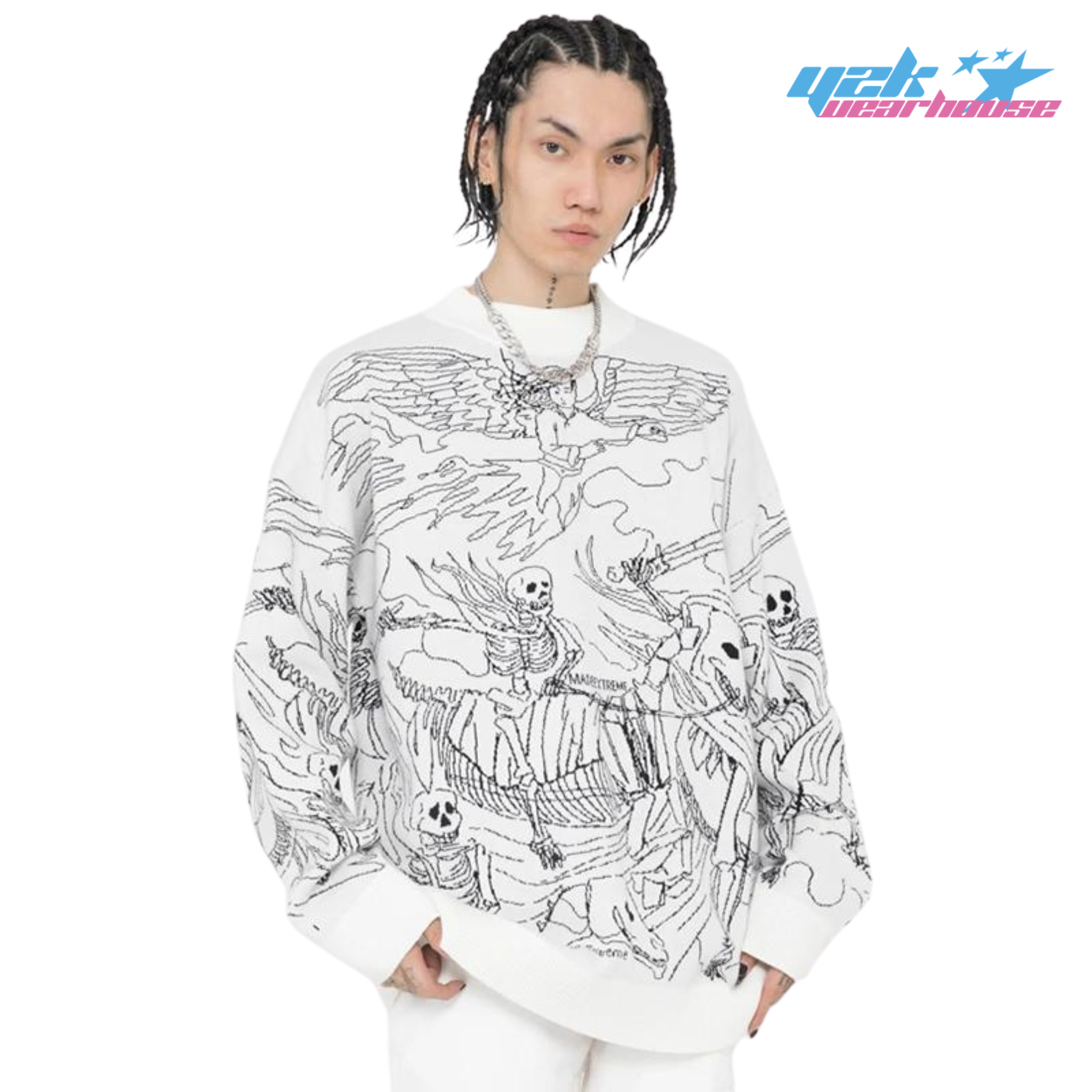 Maglione con teschio Graffiti