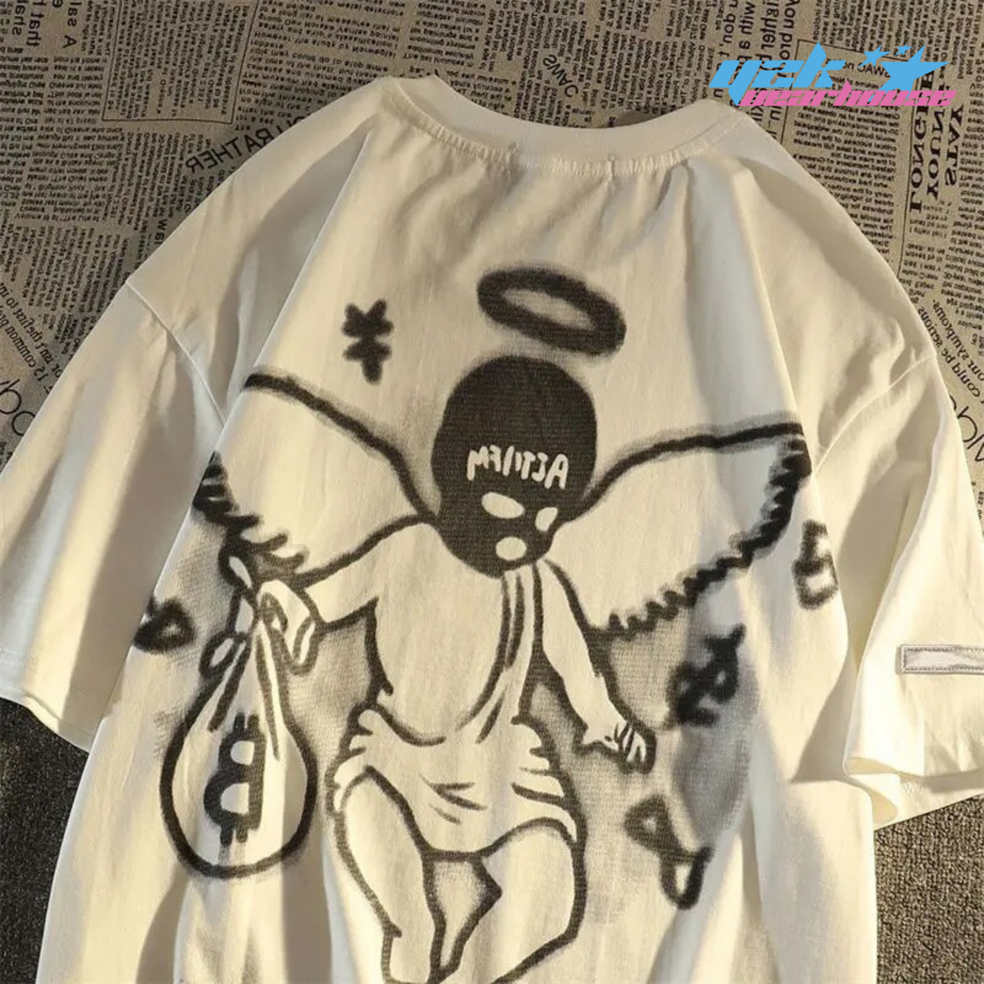 Camiseta ángel con capucha