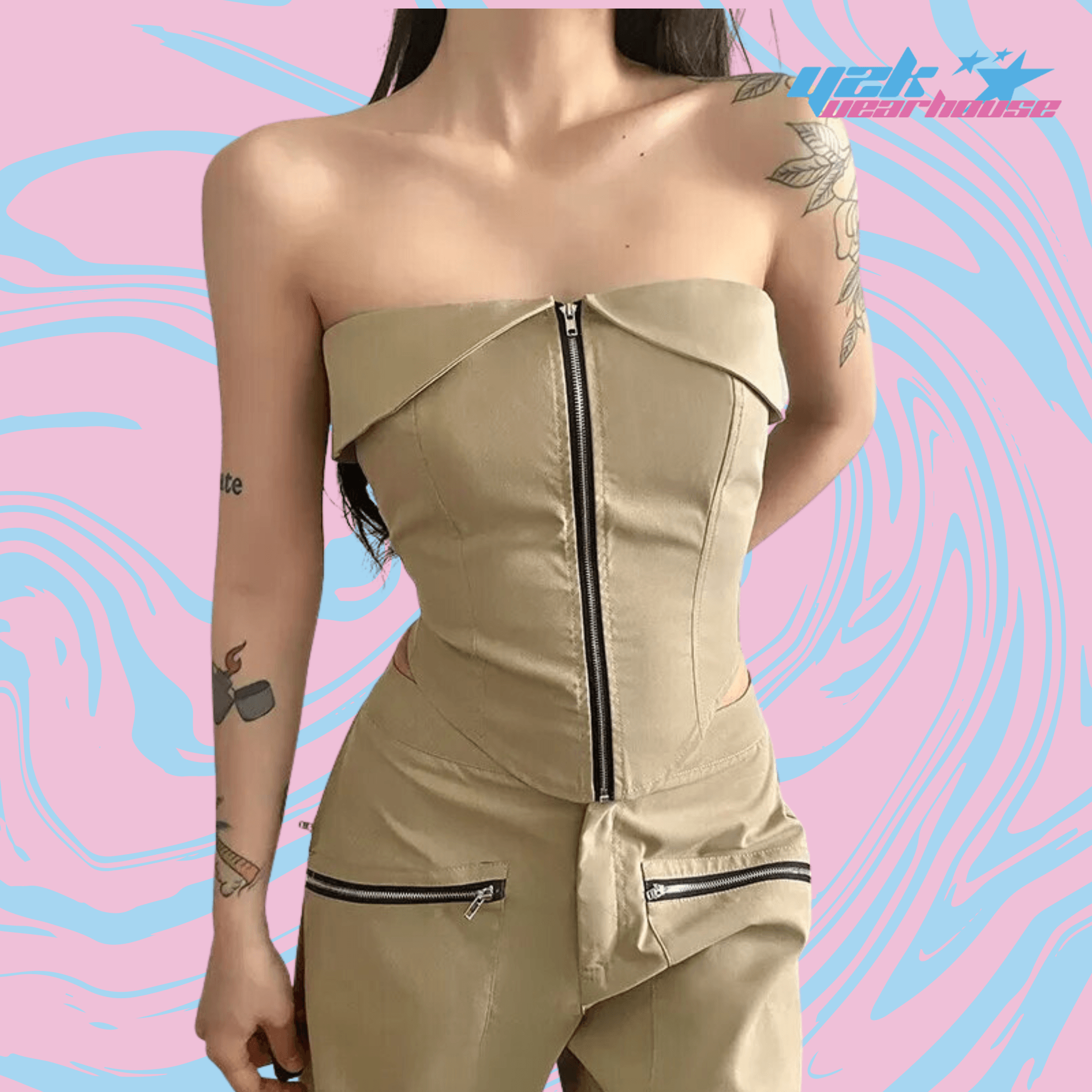 Top urbano para mujer Y2K