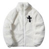 Jaqueta de lã cruzada Y2K
