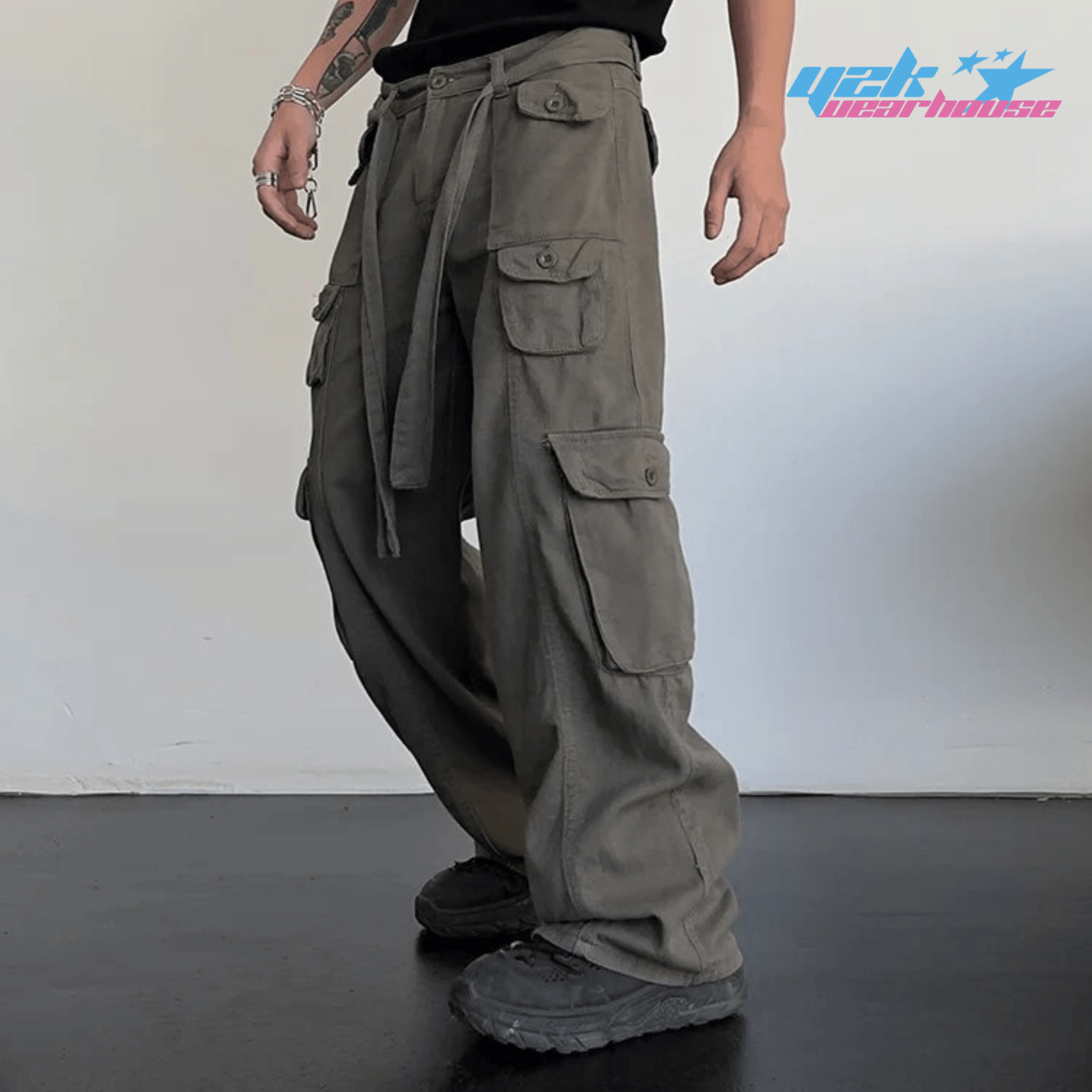 Pantalon Rétro Kaki Y2K