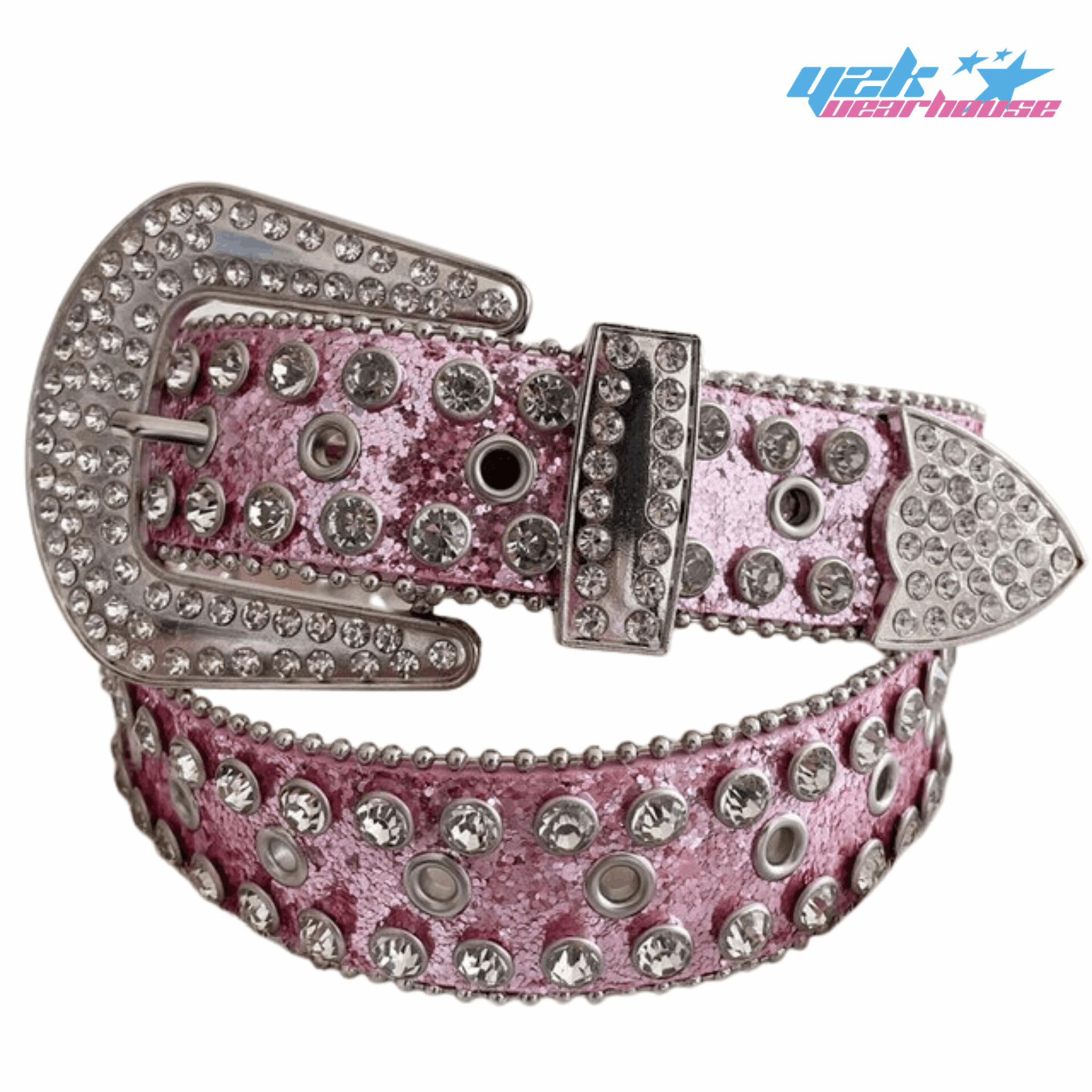 Ceinture Strass Rose Y2K